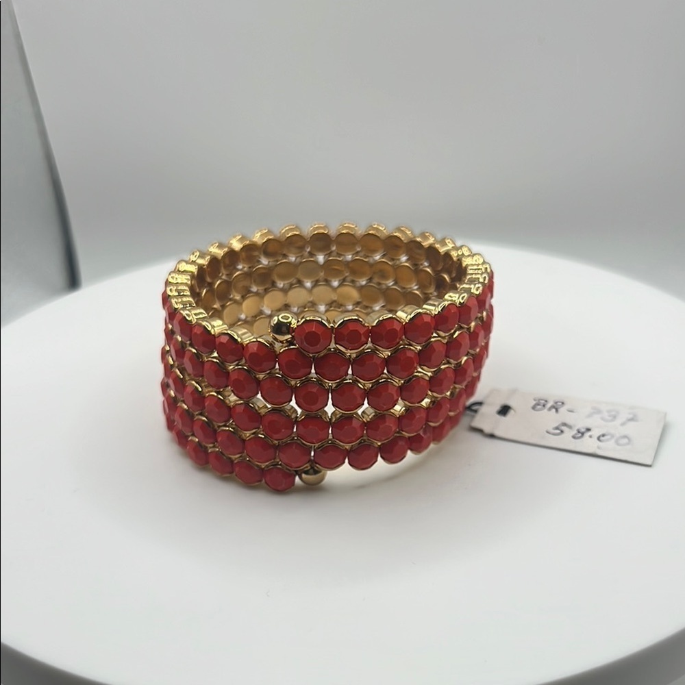 1350. Cara New York Gold and Orange Wraparound Bracelet